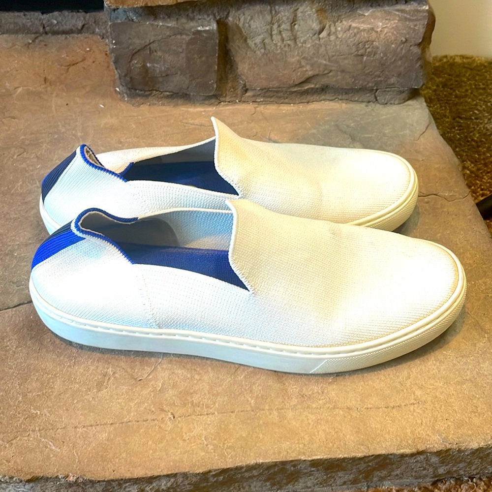 Rothy's White and Blue Women's Sneakers